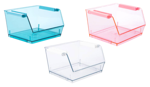 clear storage bins