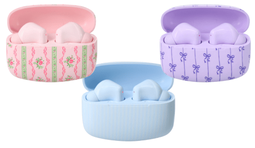 pastel colored ear buds