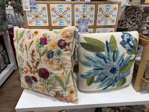 floral throw pillows