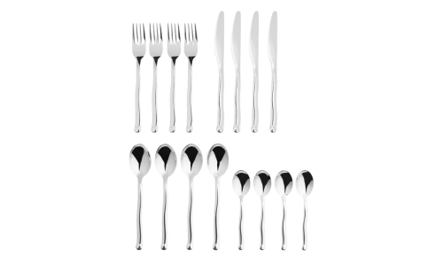 silvery cutlery set
