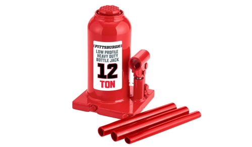 Pittsburgh 12-Ton Hydraulic Low-Profile Bottle Jack