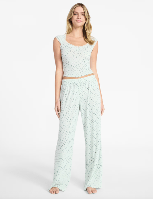 light seafoam green PJ set