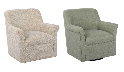 beige and green accent chairs
