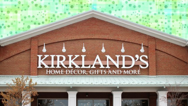 Kirklands home store green background