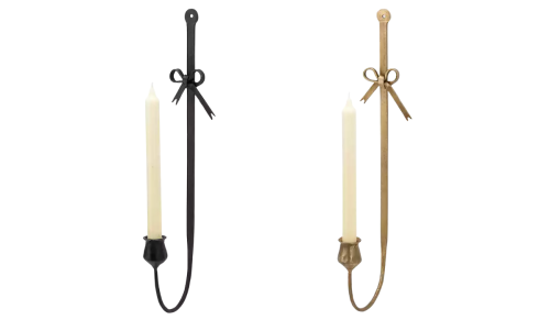 Taper Candle with Wall Sconce