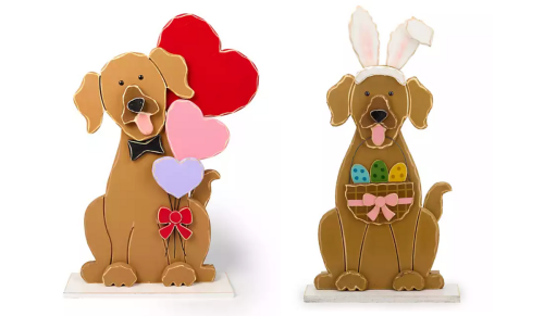 Valentine's Day and Easter dog lawn decorations