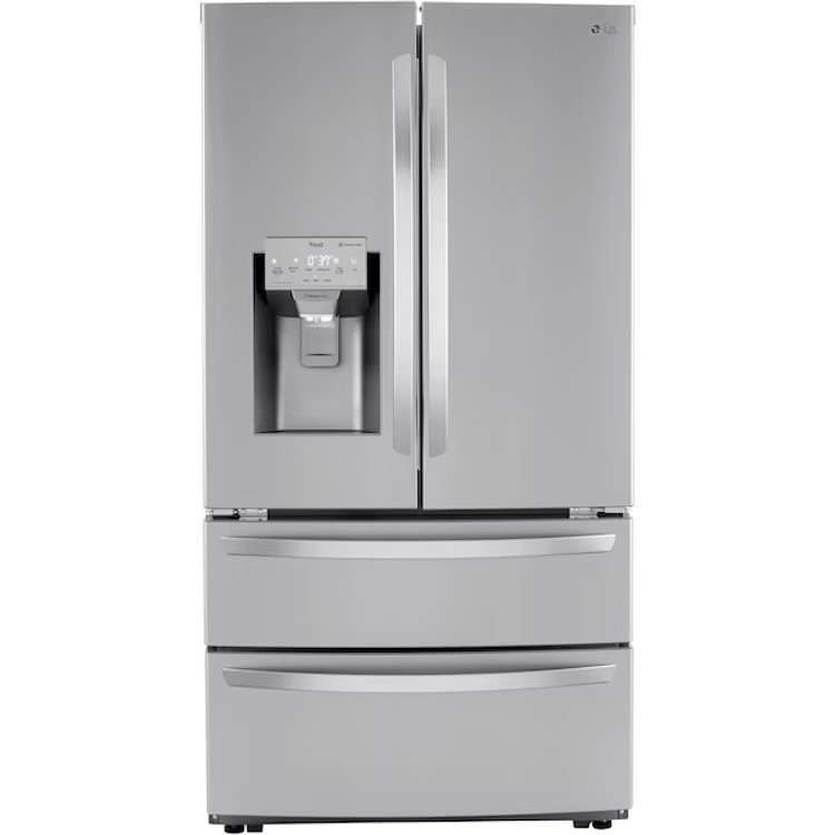 LG Standard-Depth Craft Ice 27.8-cu ft 4 -Door 36-in Wide Smart Compatible French Door Refrigerator