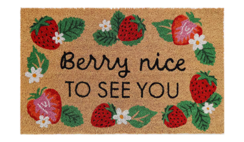Berry Nice to See You door mat