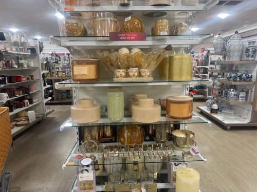 neutral candles and decor