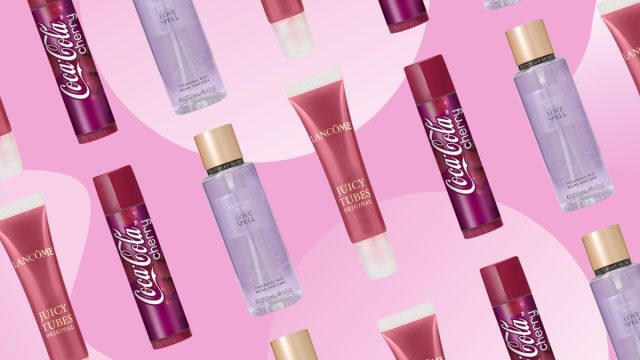 collage of nostalgic beauty products