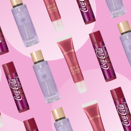 collage of nostalgic beauty products