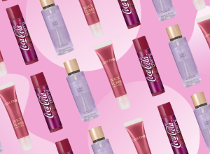 collage of nostalgic beauty products