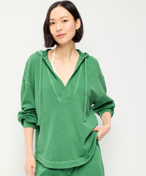 green hoodie