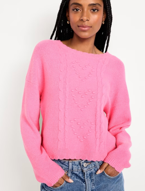 pink sweater