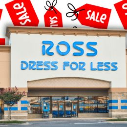 Ross Dress for Less store with a sale background