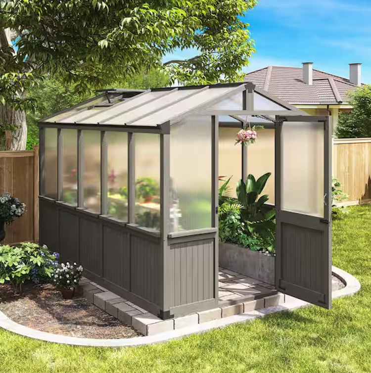 Sizzim Wooden Garden Plant Greenhouse