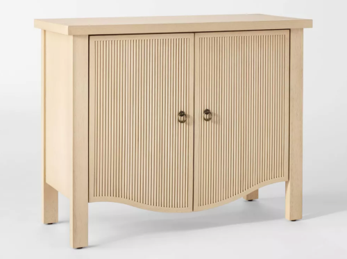 two-door wooden cabinet
