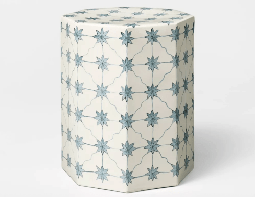 Ceramic Hexagon-Shaped Accent Table