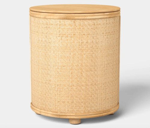 Rattan Woven Storage Accent Table