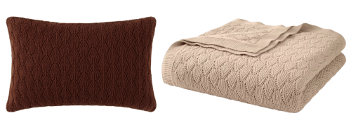 Jeremiah Brent for Target, pointelle pillow and blanket