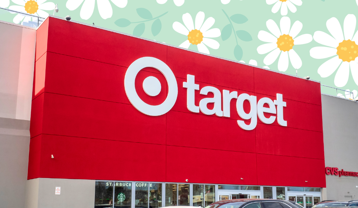 Target store with a daisy background
