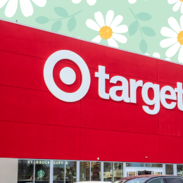 Target store with a daisy background