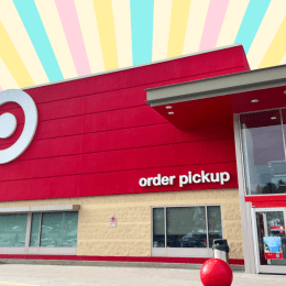 Target store with a pastel background