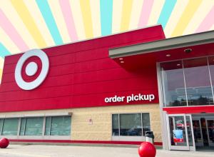 Target store with a pastel background