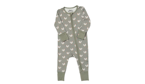 chicken print onesie