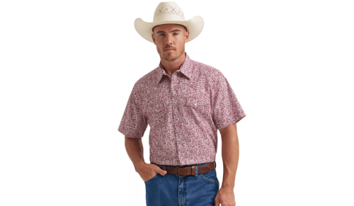 man in a short-sleeved button-down shirt