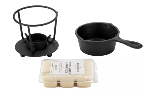 Red Shed Cast-Iron Pan Warmer with Maple Syrup & Pancakes-Scented Wax Melts
