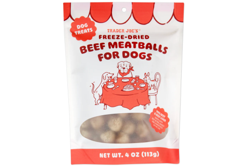 Trader Joe's beef meatballs for dogs