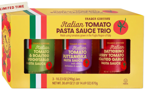 Trader Joe's pasta sauce trio