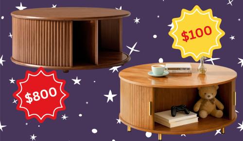 round wood storage coffee tables