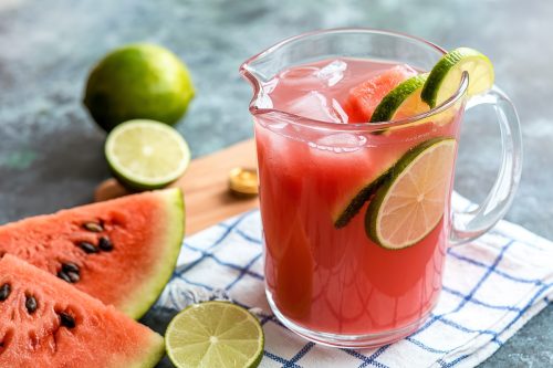 watermelon juice with limes