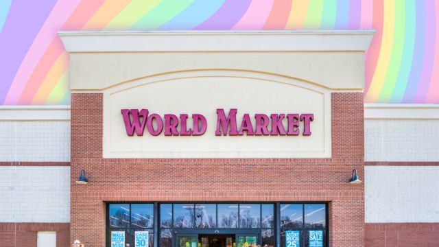 World Market store with a pastel background