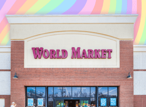 World Market store with a pastel background