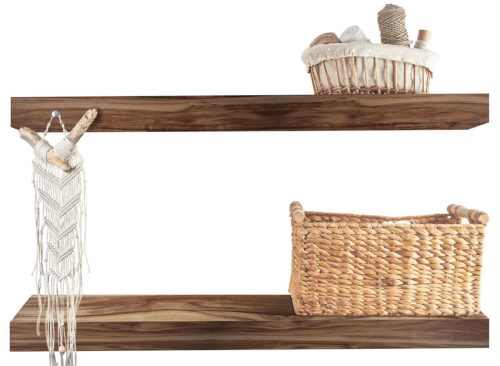 Acacia Floating Wood Shelf