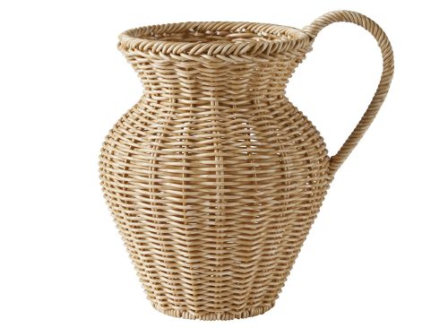 Better Homes & Gardens 9" Faux Wood Rattan Pitcher Vase