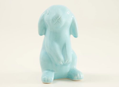 Blue Ceramic Bunny