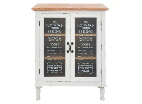 Country Spring Antique Farmhouse Display Cabinet