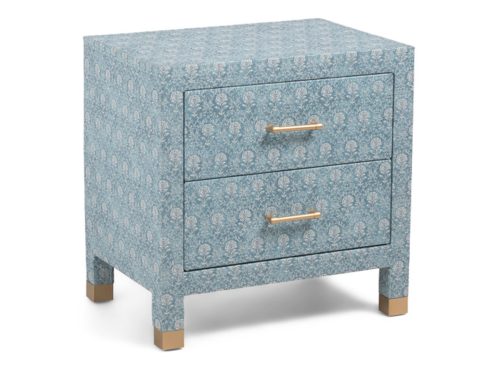 ENVOGUE Kochi Denim Printed Nighstand Table