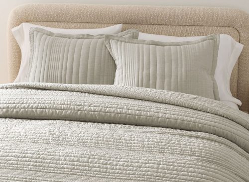 European Flax Linen Linework Quilt & Shams