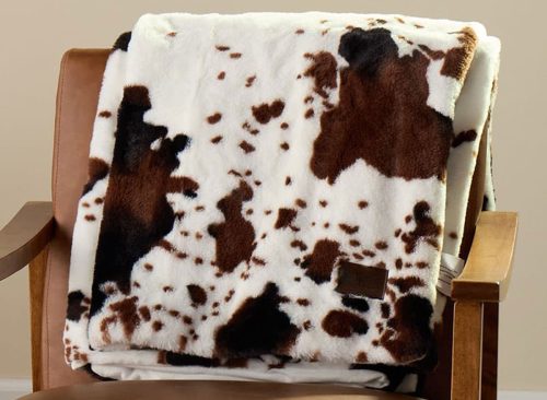 Faux Fur Pony Print Throw