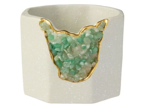 Geode Planter, Green