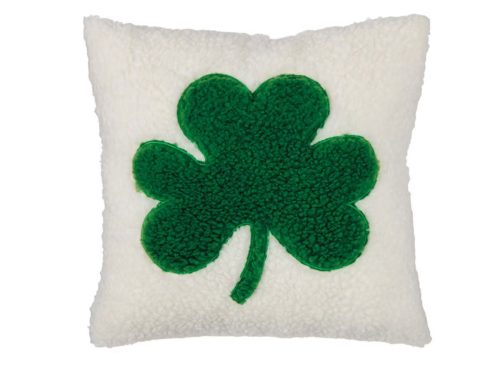 KIRKTON HOUSE 18" x 18" St. Patrick's Day Decor Pillow, Clover Square