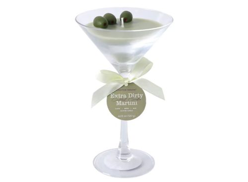 KIRKTON HOUSE Cocktail Glass Scented Candle - Dirty Martini, 4.3 oz