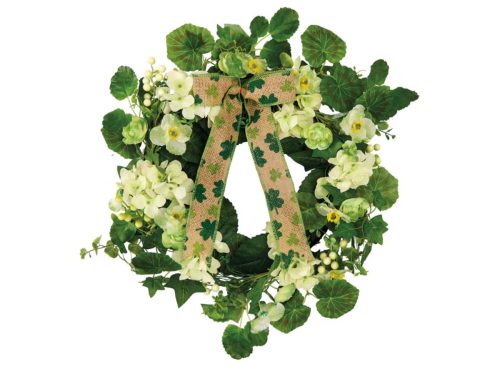 KIRKTON HOUSE St. Patrick's Day Wreath - Green & Gold Floral