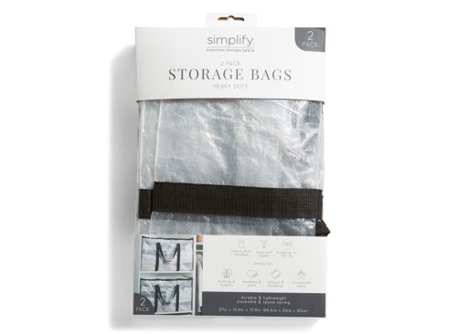 SIMPLIFY 2pk Set Of Foldable Heavy Duty Storage/moving Bags