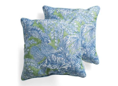TOMMY BAHAMA 2pk 18x18 Feronia Botanical Engineered Indoor Outdoor Pillows